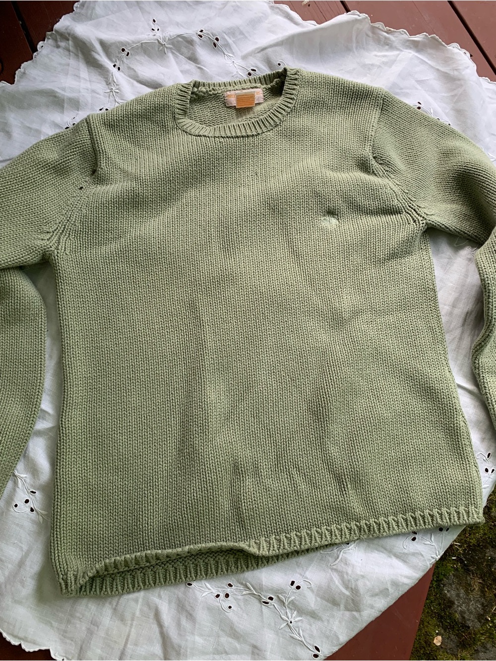Sage Green Cotton Brooks Brothers Sweater